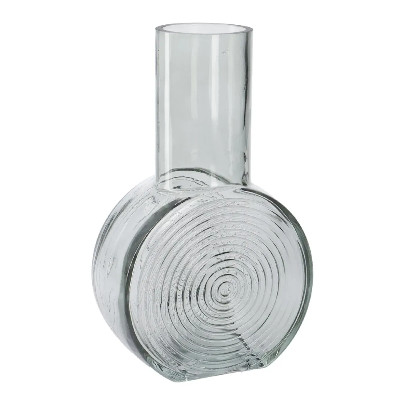 Vase Design, Rund/grün, 14 X 22.5 Cm
