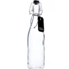 Vorratsflasche Mit Schwarzem Label, Rund, 500 Ml